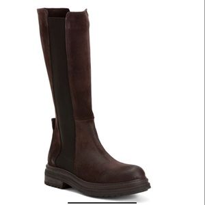 EMANUELE CASTRO Dark Brown Made In Italy Suede Chelsea High Shaft Boots